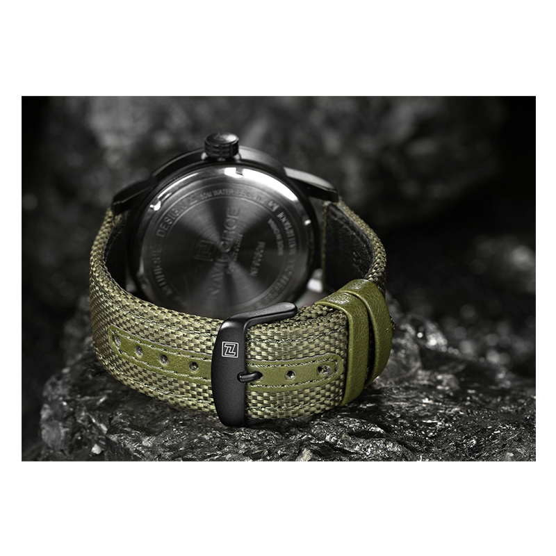 WW0061 Naviforce Camouflage Date Nylon Belt Watch NF9080M