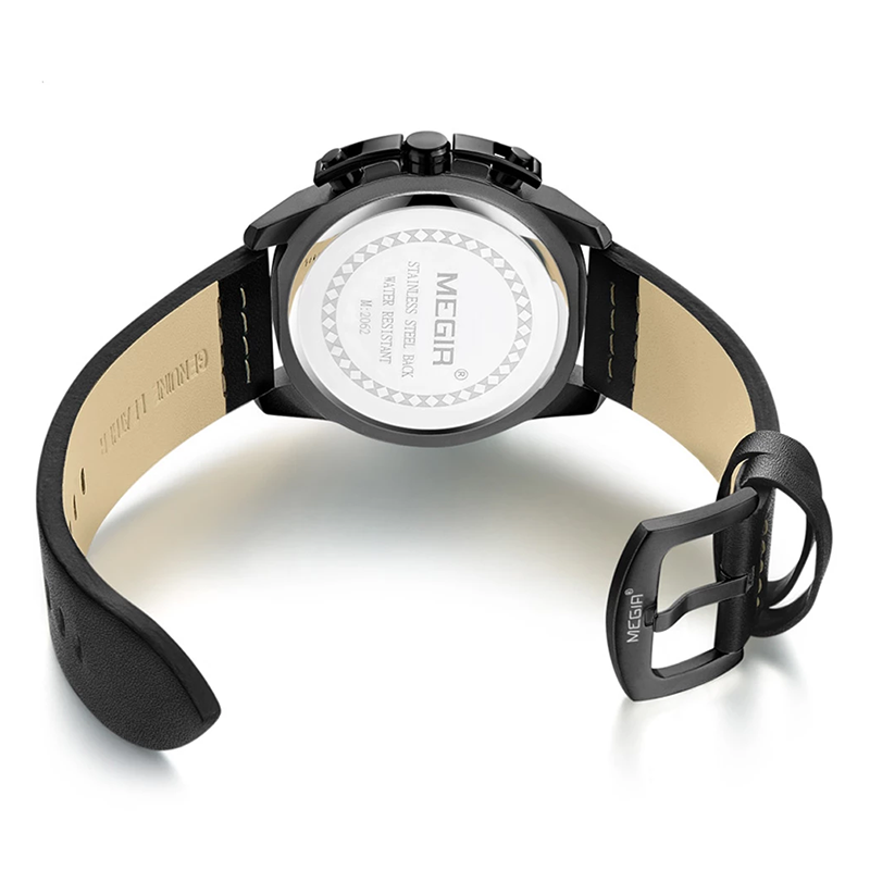 WW0479 Megir Chronograph Leather Belt Watch