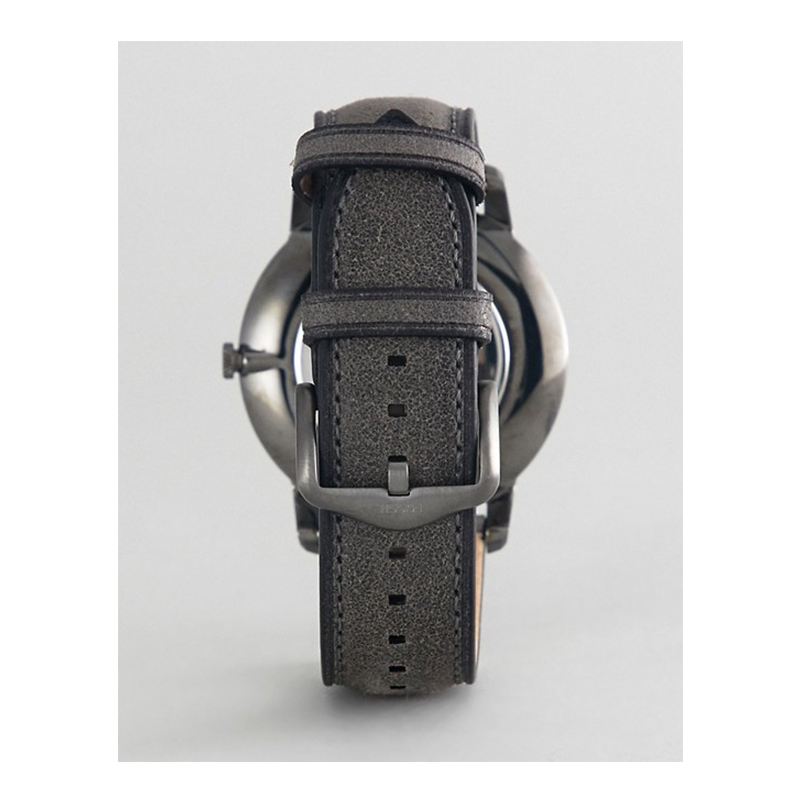 WW0214 Fossil Minimalist Two-Hand Gray Leather Belt Watch FS5445L