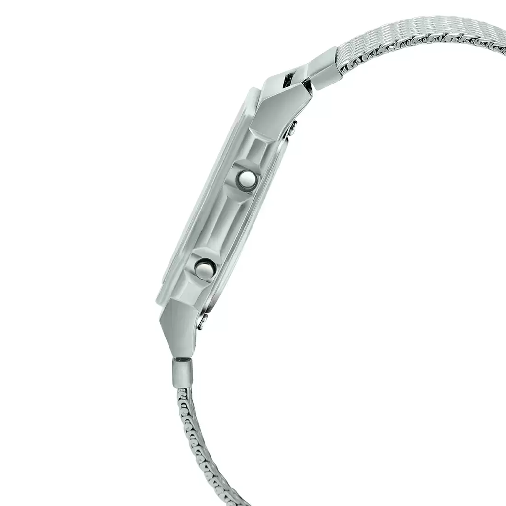 WW1915 Casio Vintage Illuminator Stainless Steel Silver Mesh Chain Watch A1000MA-7DF