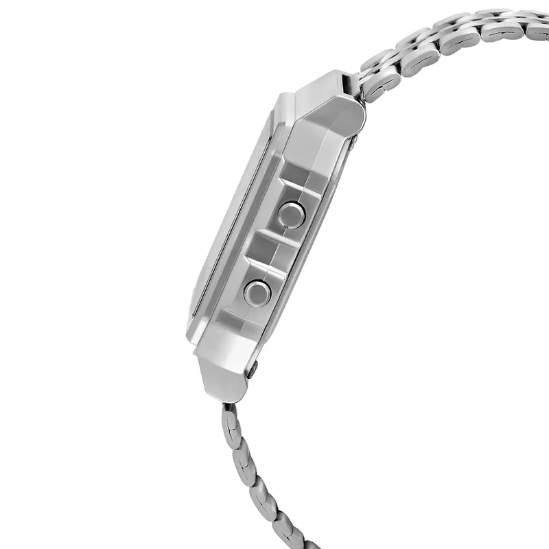 WW1899 Casio Vintage World Time Digital Silver Chain Watch A500WA-7DF