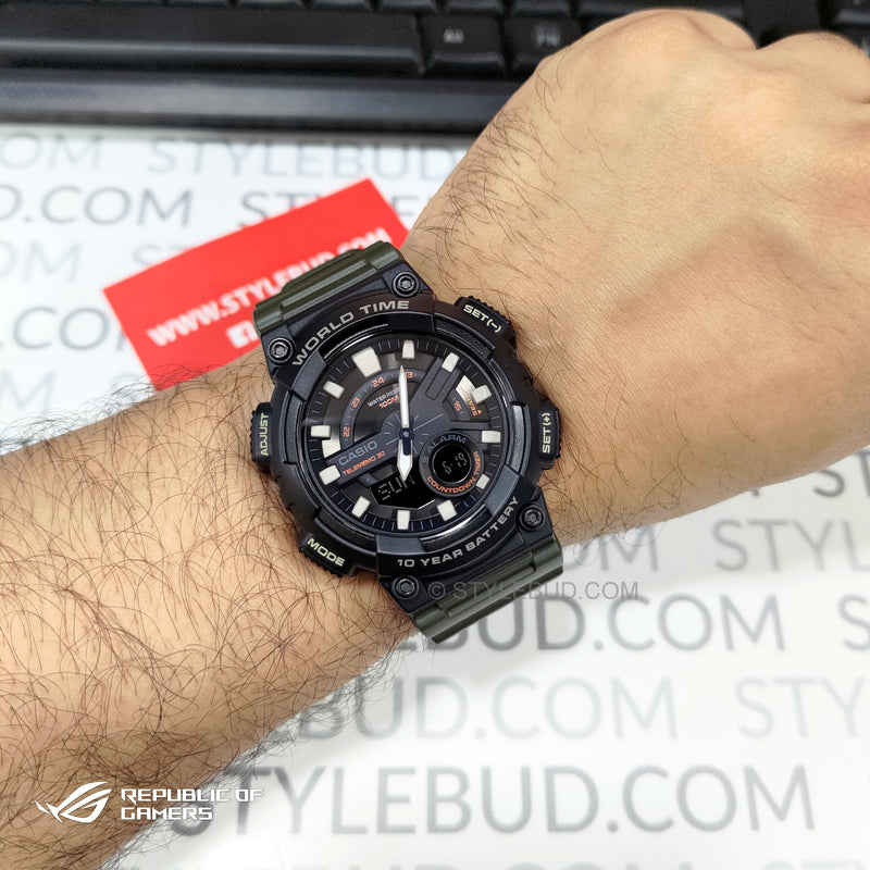 Casio AEQ-110W-3AVDF Watch