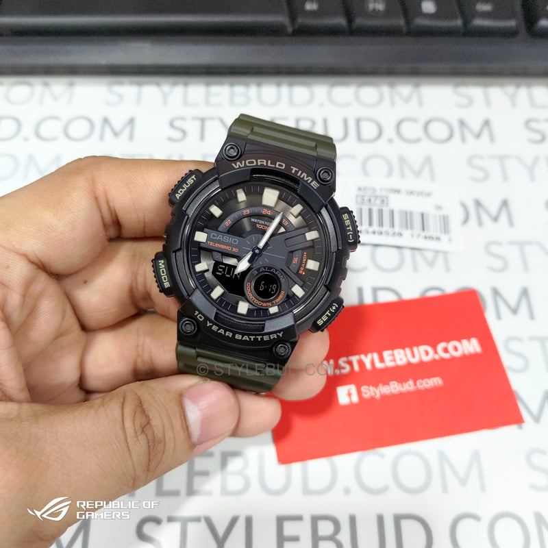 Casio AEQ-110W-3AVDF Watch