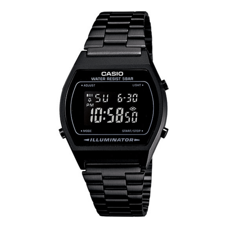 Casio watch digital black sales
