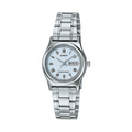 WW1344 Casio Standard Day Date Silver Ladies Chain Watch LTP-V006D-2BUDF