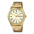 WW1337 Casio Standard Day Date Golden Chain Watch MTP-V006G-9BUDF