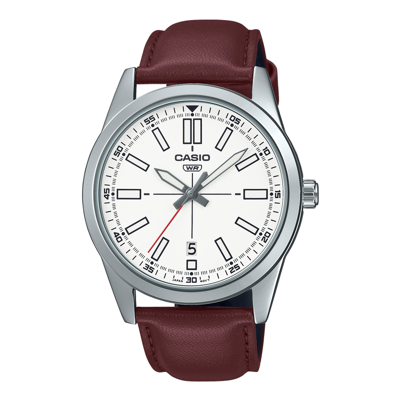WW1606 Casio Enticer Date Silver Belt Watch MTP-VD02L-7EUDF