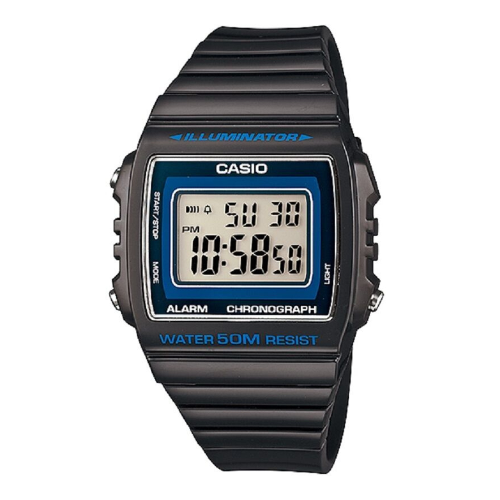 WW1777 Casio Youth Illuminator Digital Resin Belt Watch W-215H-8AVDF