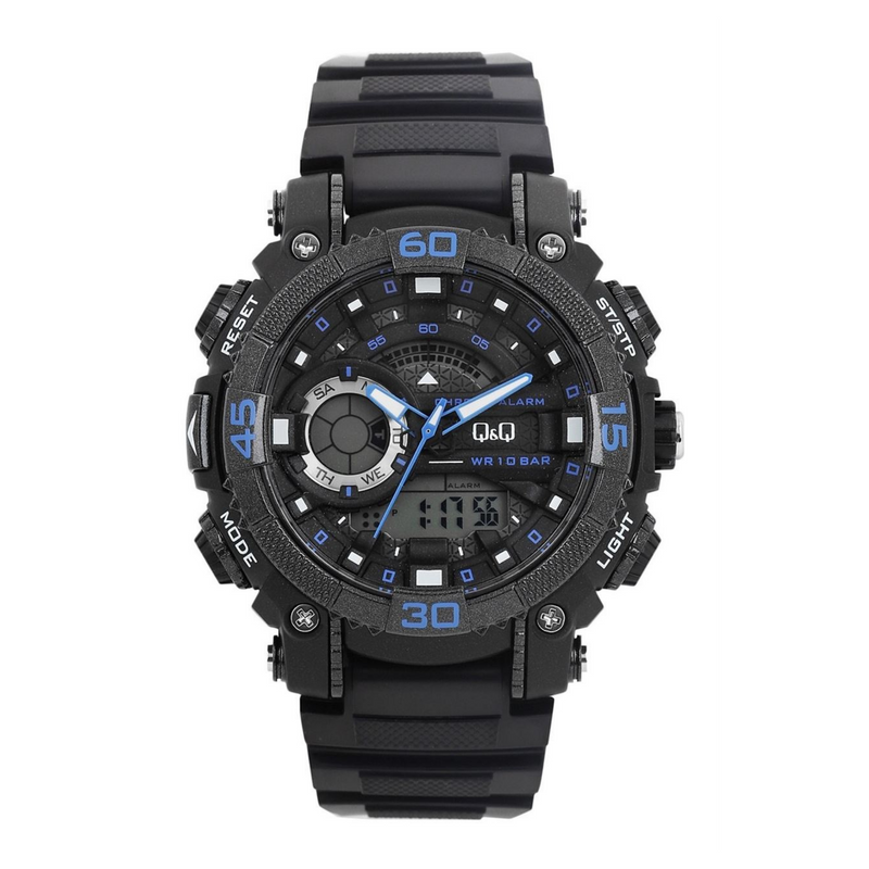 Q Q Dual Time Sports Fiber Belt Watch GW87J003Y in Bangladesh