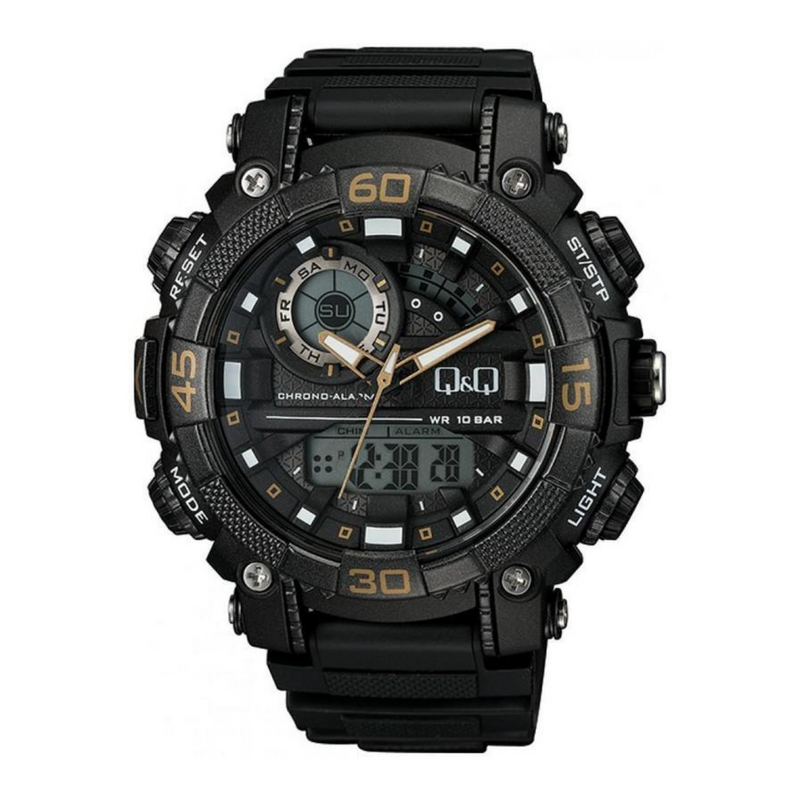 WW1511 Q&Q Dual Time Sports Fiber Belt Watch GW87J013Y