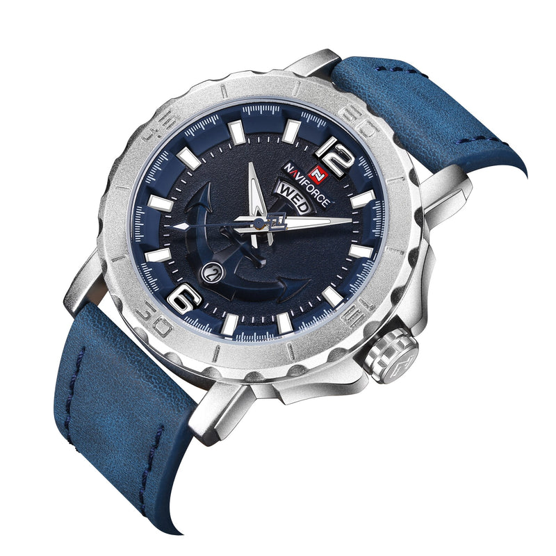 Naviforce Blue Day Date Belt Watch NF9122M Bangladesh STYLEBUD.COM
