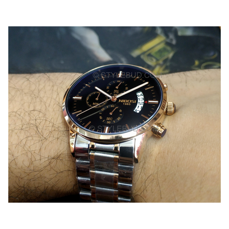 Nibosi Chronograph Date Chain Watch NI2309 in Bangladesh