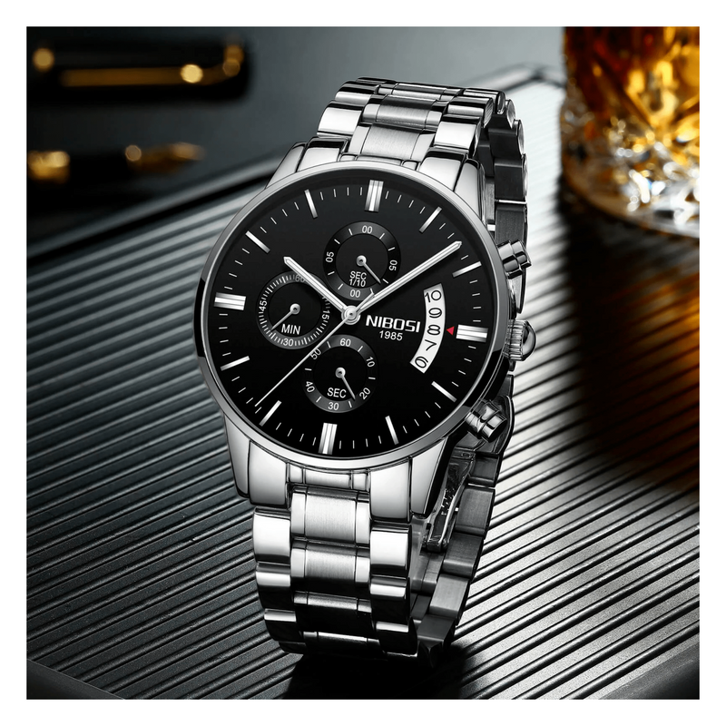 Nibosi Chronograph Date Chain Watch NI2309 in Bangladesh