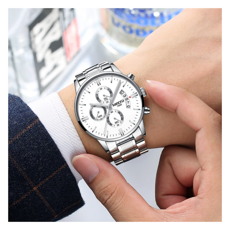 Nibosi Chronograph Date Chain Watch NI2309 in Bangladesh