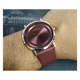 WW1091 IBSO Slim Leather Belt Watch S8160G