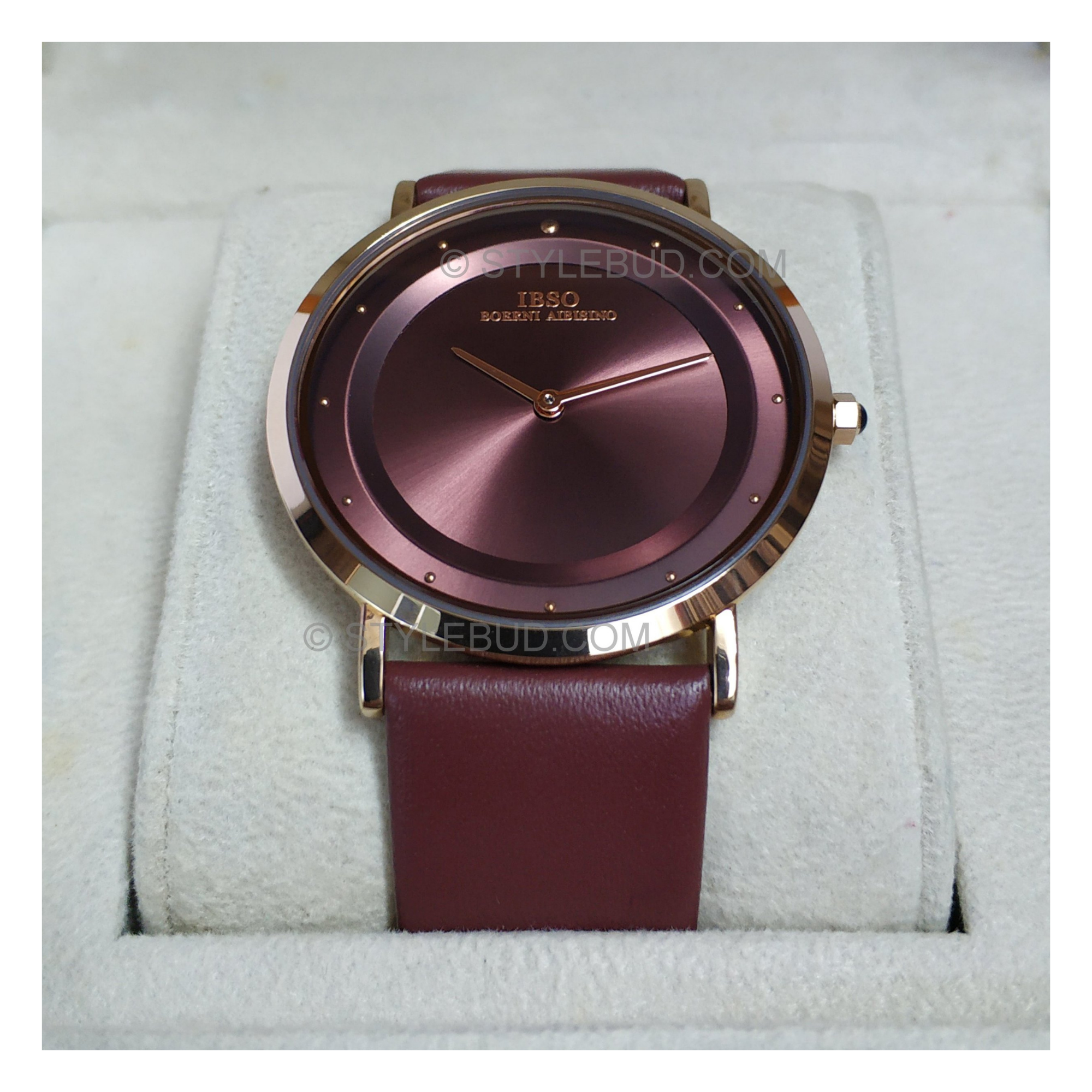 WW1091 IBSO Slim Leather Belt Watch S8160G