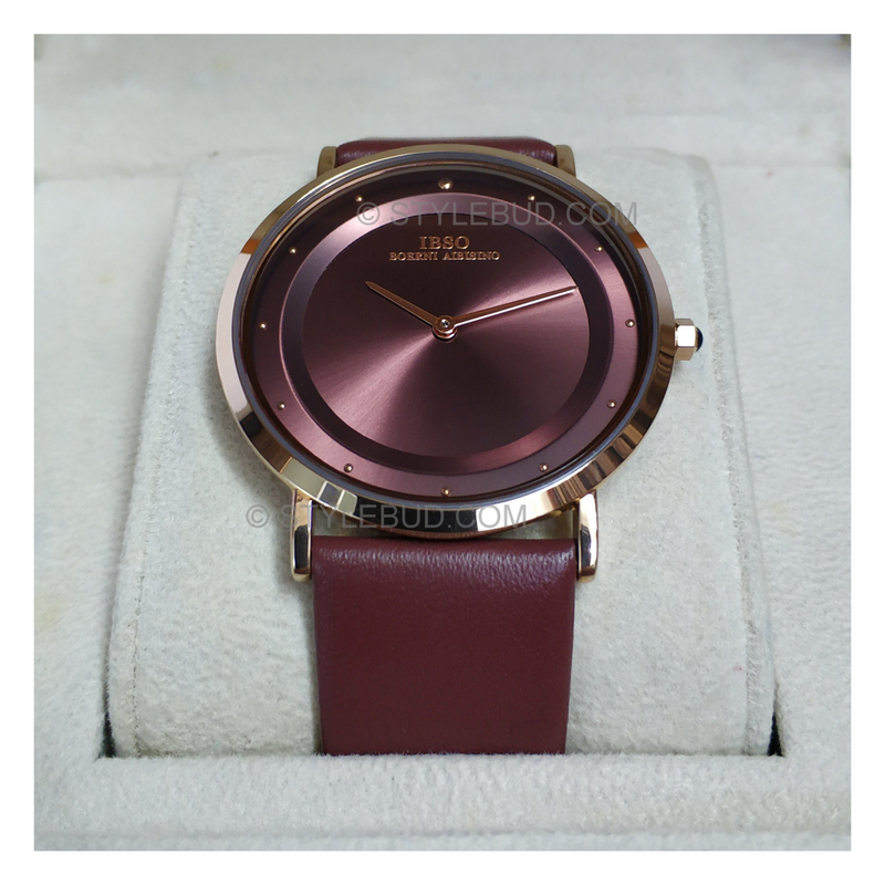 WW1091 IBSO Slim Leather Belt Watch S8160G