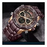 WW1371 Naviforce Multifunction Dual Time Chain Watch NF9189M