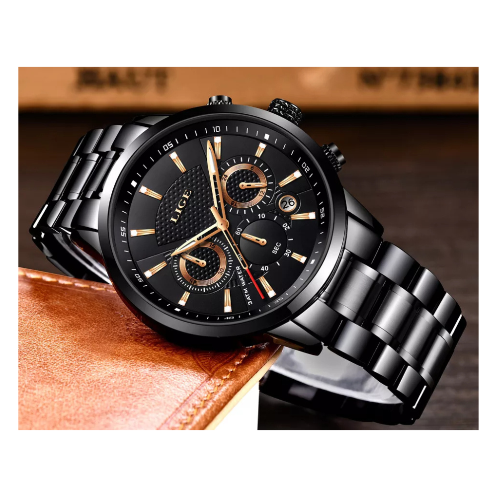 Chain watch black online