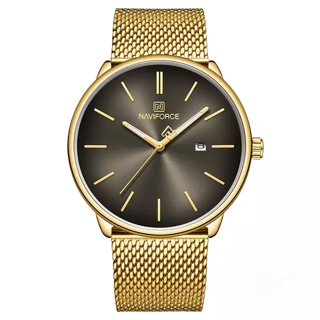 WW1158 Naviforce Date Mesh Chain Watch NF3012G