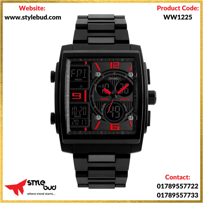 SKMEI Multifunction Dual Time PU Chain Watch 1274 in Bangladesh